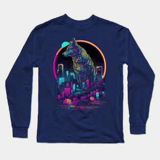 Electric Fox is the king of a cyberspace Long Sleeve T-Shirt